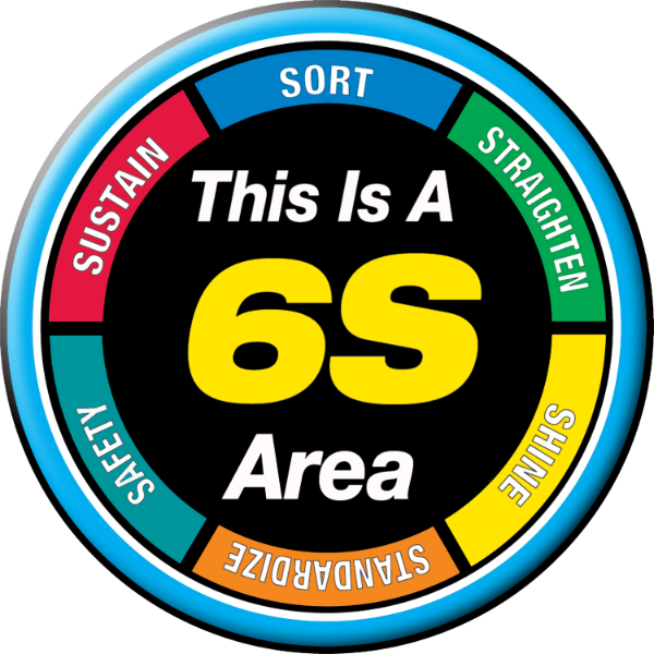 72000 5S, 6S, 7S lean manufacturing safety floor sticker